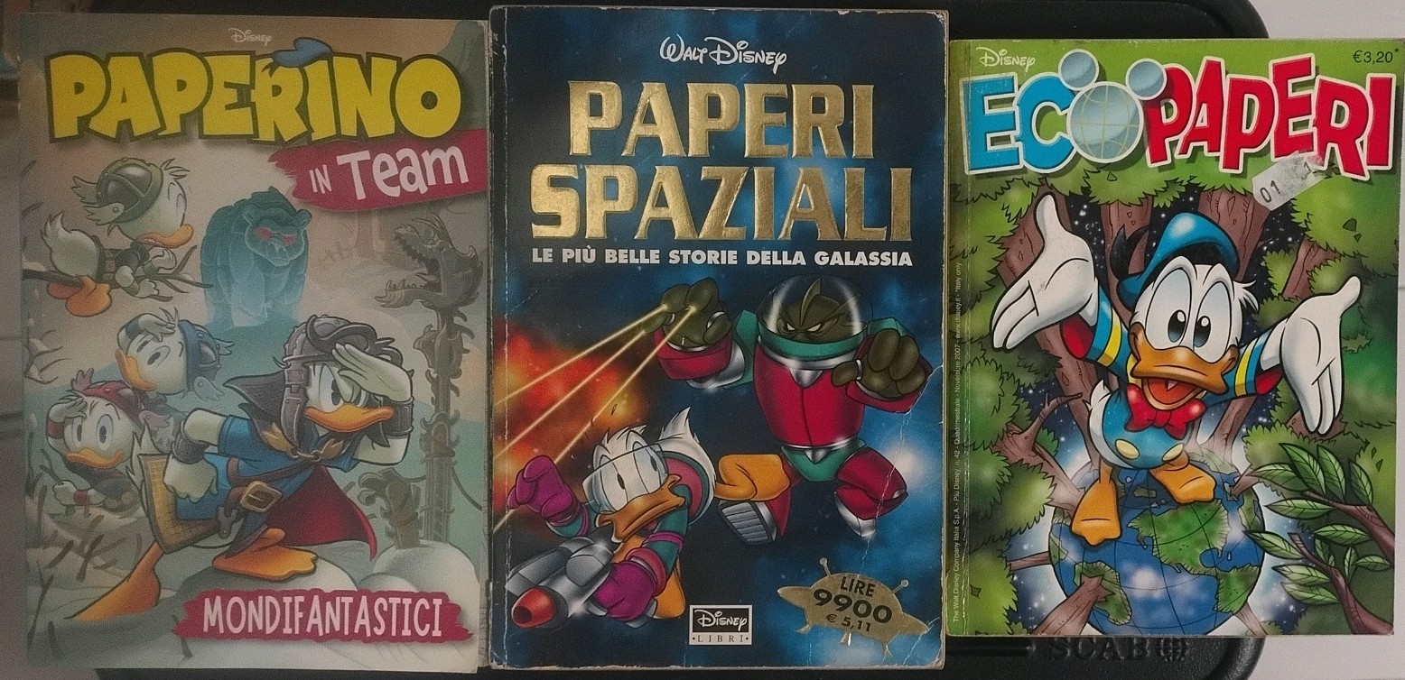 Paperino in Team modifantastici, Paperi spaziali, Ecopaperi. Disney