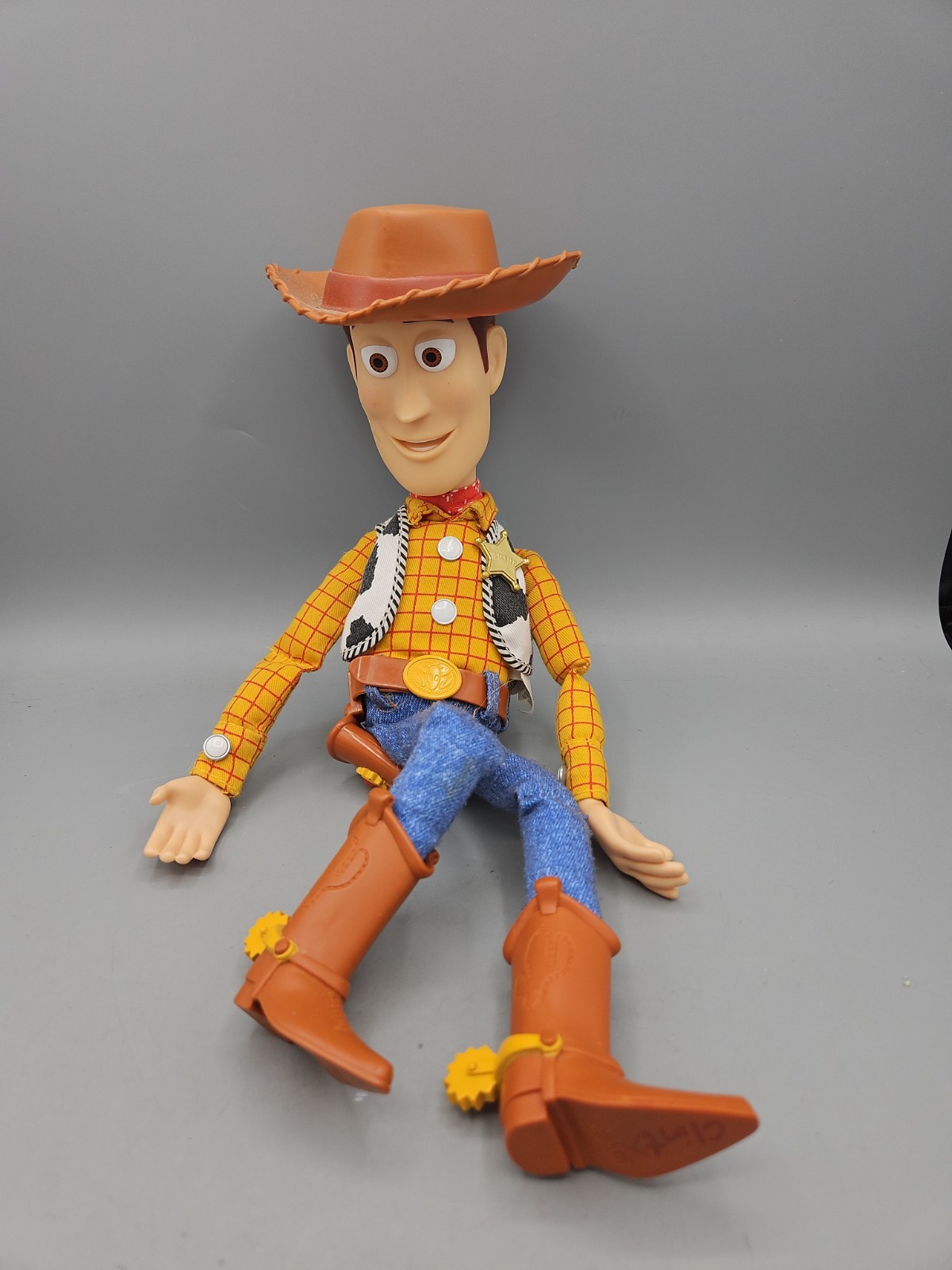 Disney Pixar Toy Story Woody Parlante Pull String Peluche Figura Cappello Funziona Thinkway