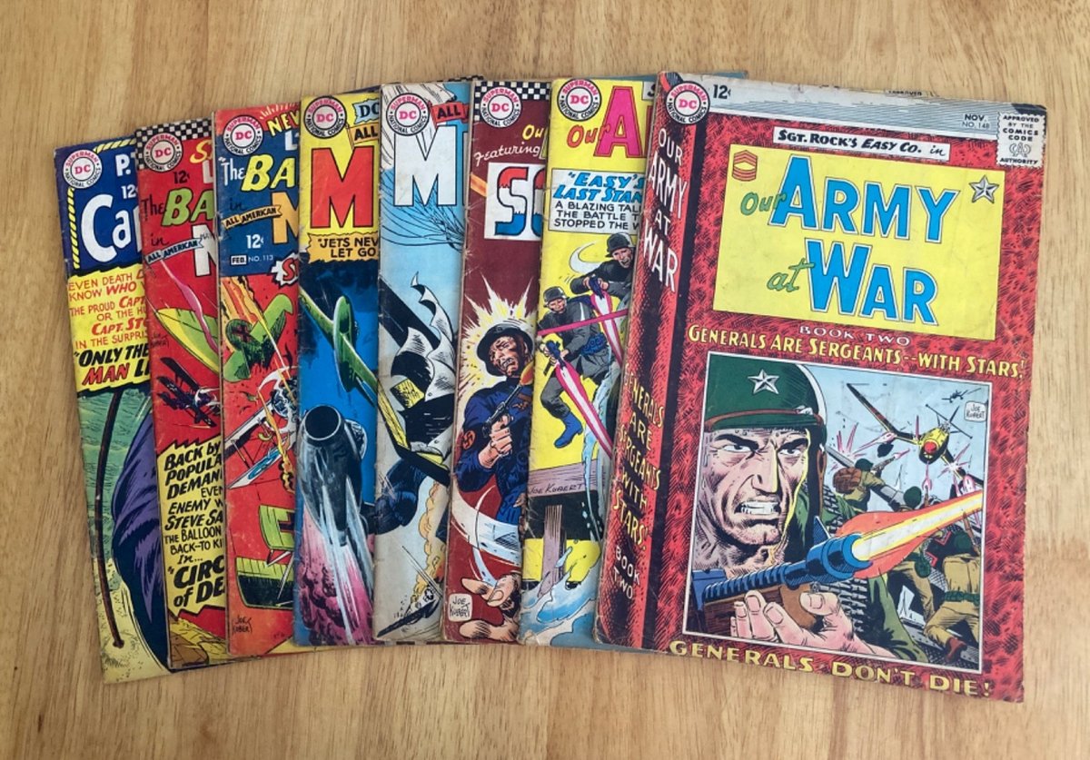 Lotto di *8* Guerra DC anni 60! (3) IL NOSTRO ESERCITO IN GUERRA + (4) UOMINI DI GUERRA TUTTI AMERICANI +1!