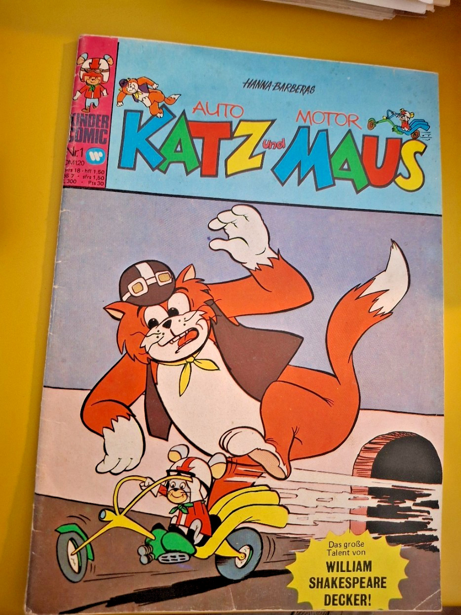 Raro! Auto Gatto e Motore Topo n.1 1973 Hanna-Barbera fumetto condizioni ottime