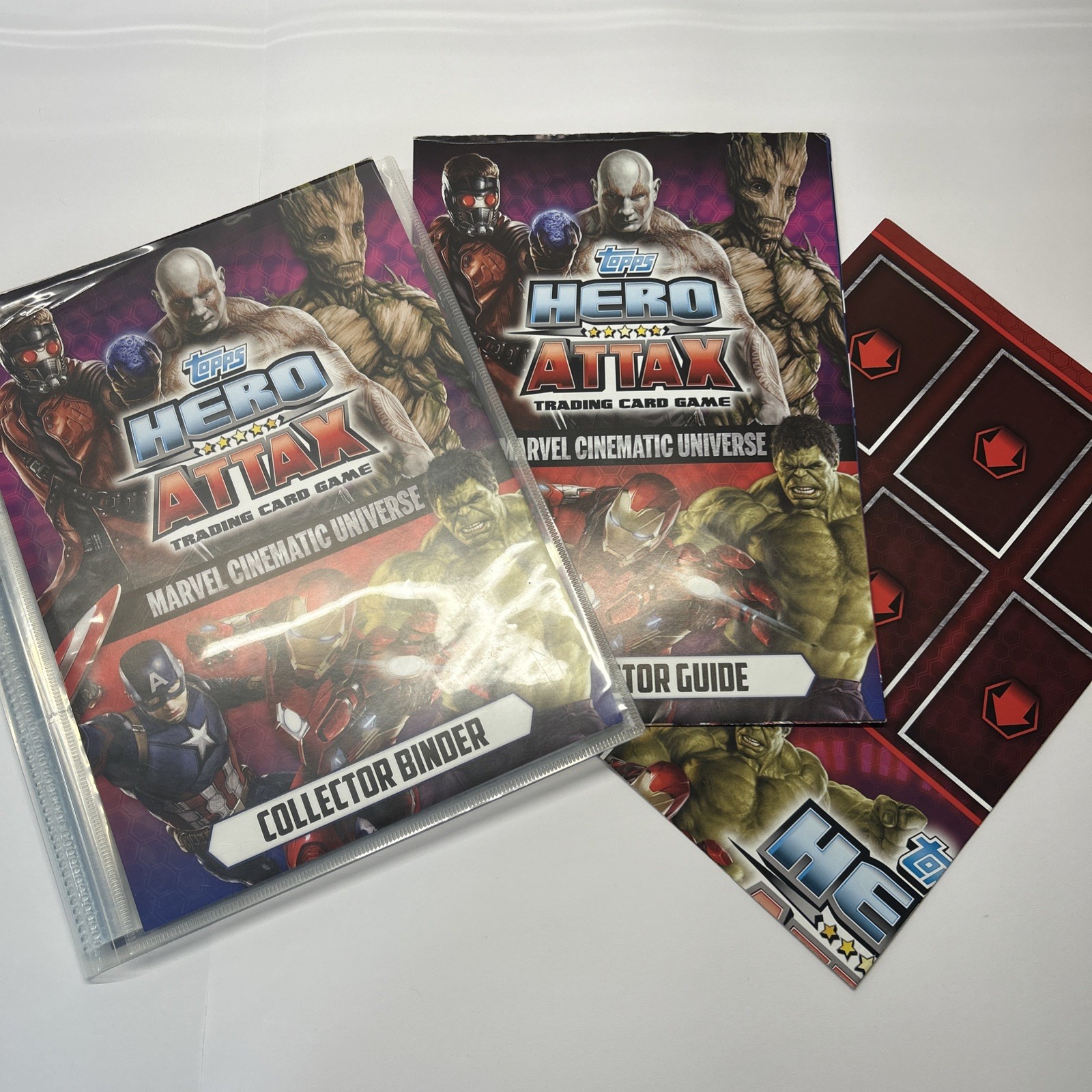 Marvel Cinematic Universe Hero Attax Trading Card Binder Lot - 2 Limited Ed