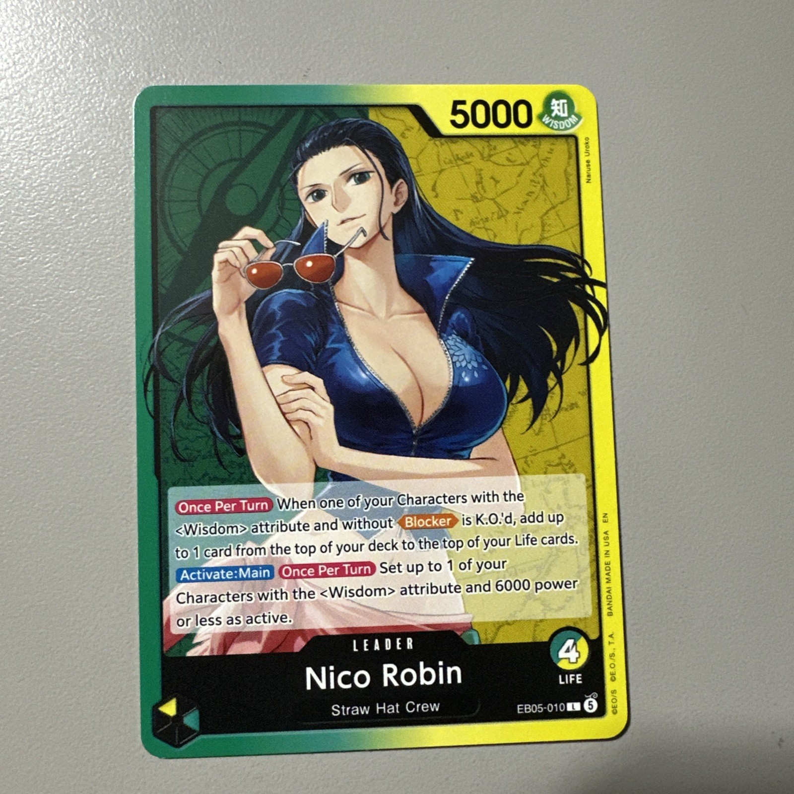 Bandai One Piece CCG Nico Robin Leader EB05-010 English