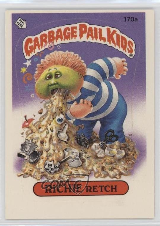 Topps Garbage Pail Kids 1986 serie 5 Richie Retch (One Star Back) #170a 19zq