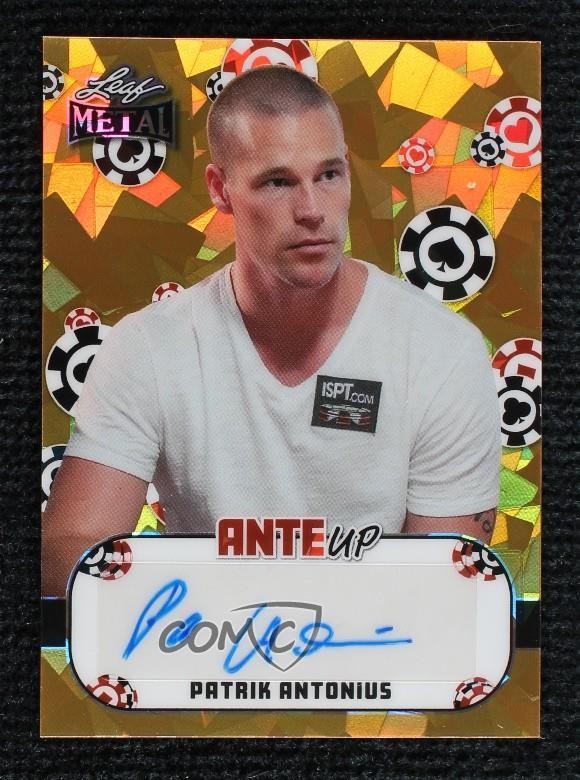 2025 Leaf Metal Ante Up Gold Crystals 1/1 Patrik Antonius #AA-PA1 Auto 0q0