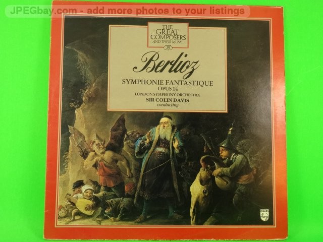 SIR COLIN DAVIS SYMPHONIE FANTASTIQUE OPUS 14 (485) LP plus Picture Sleeve PHILI