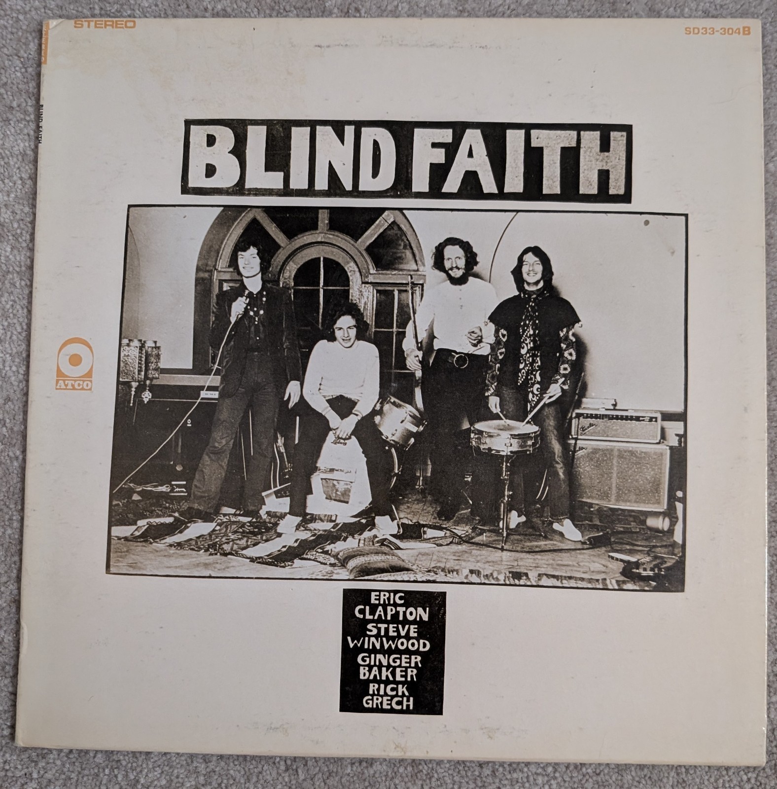 BLIND FAITH VINYL LP SELF-TITLED 1969 ATCO MISPRINT CLAPTON WINWOOD BAKER VG