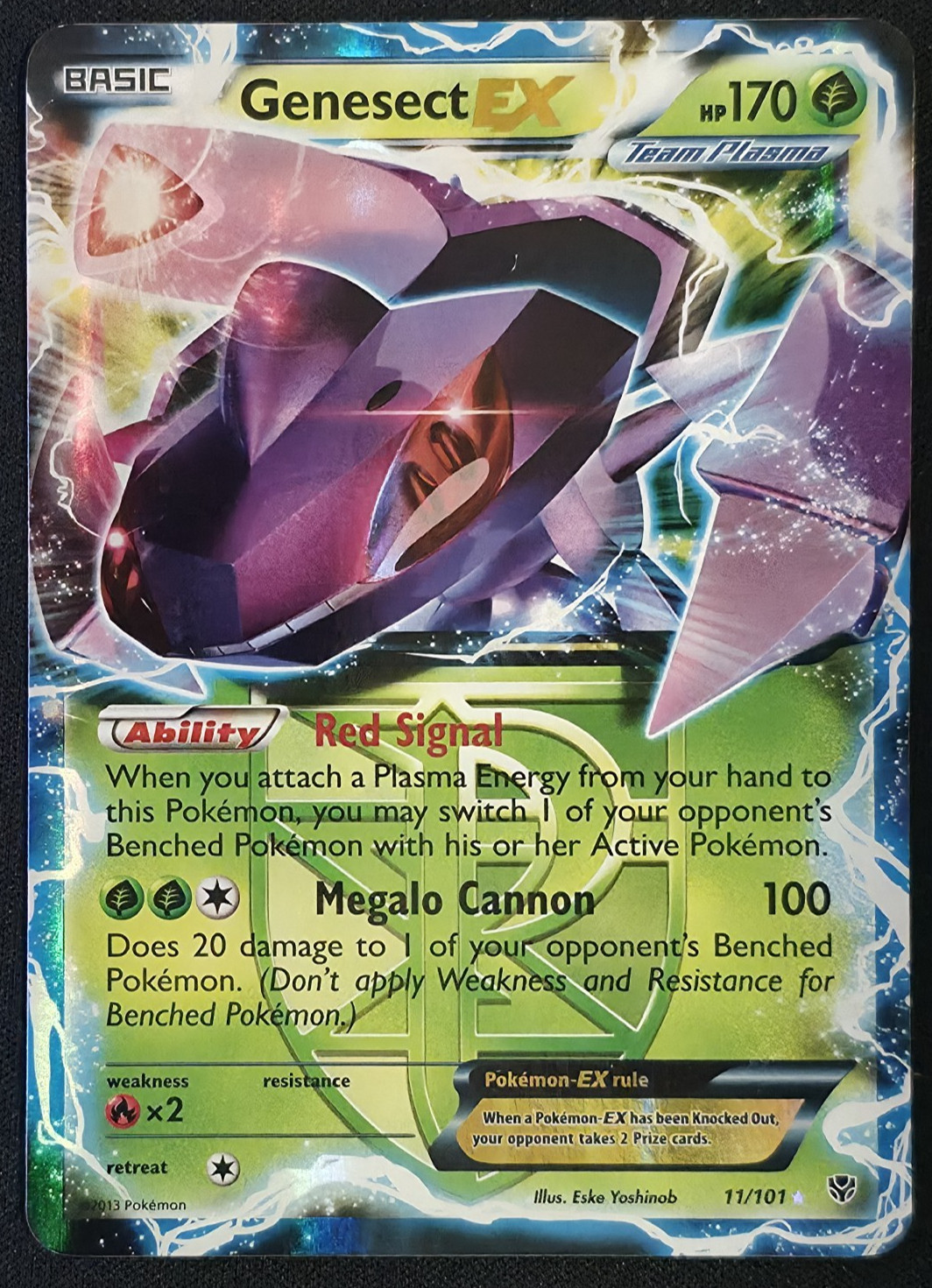 Genesect EX 11/101 Pokémon Team Plasma LP
