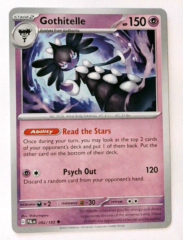 Carta Pokémon Gothitelle 092/193 SV02: Paldea