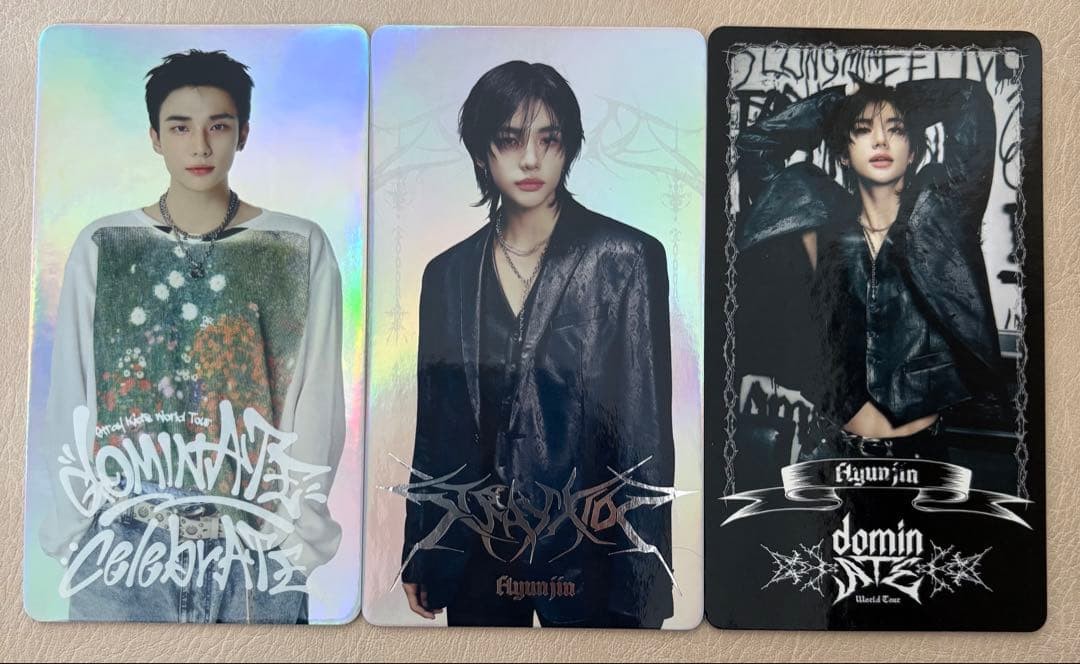 Set 3 cartoline fotografiche Stray Kids Hyunjin dominATE