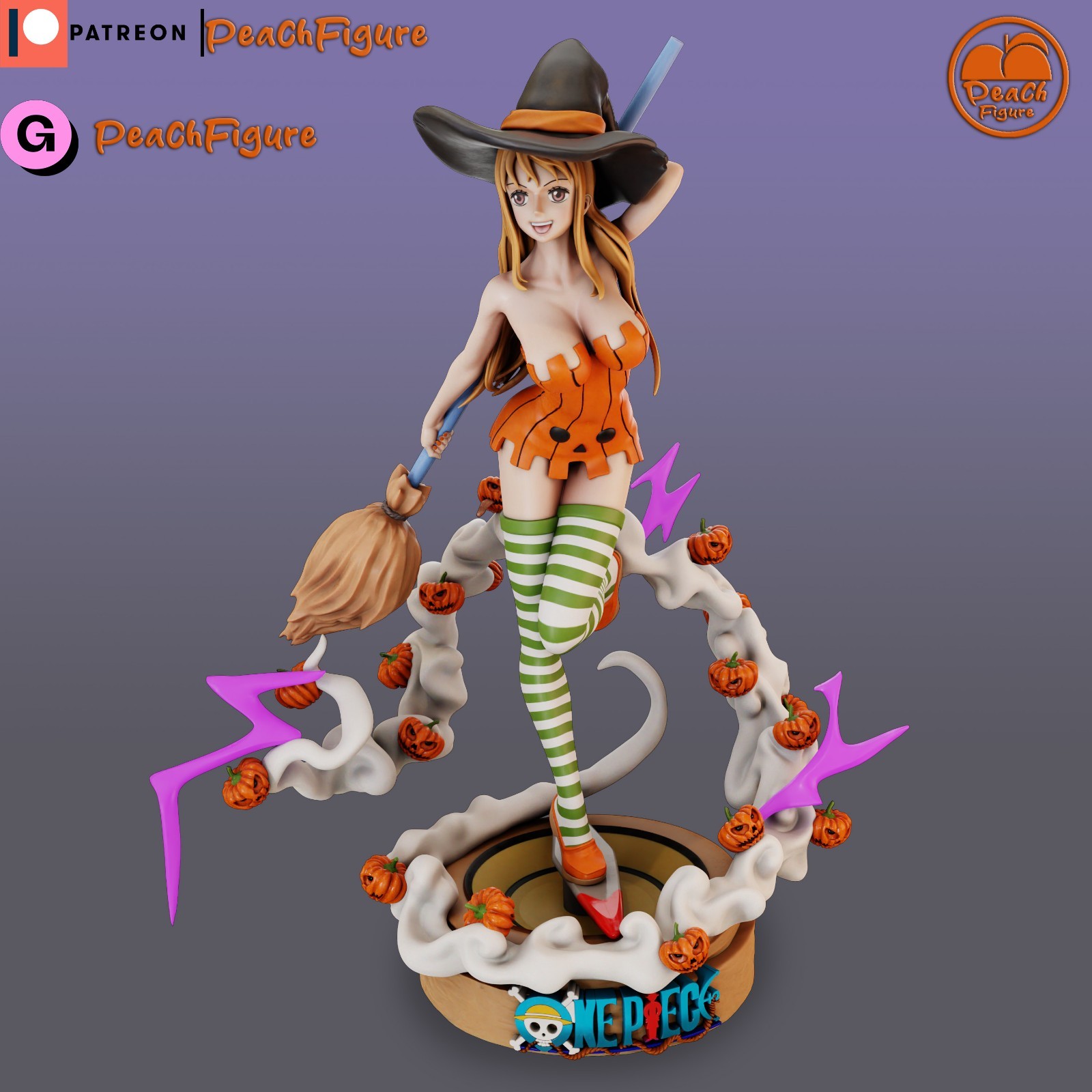 Nami Halloween - Figurine Résine Print 14K - PAINTED/UNPAINTED 1:6