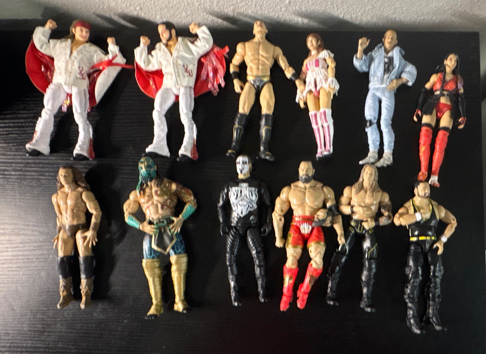 Lotto di 12 figurine sfuse AEW Jazzwares Jericho, Young Bucks, Sting Orange Cassidy
