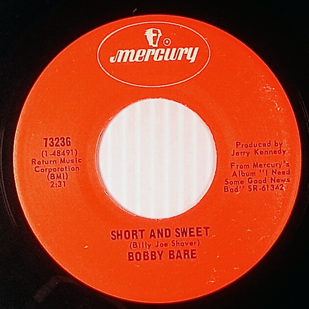 Bobby Bare - Short And Sweet / A Million Miles To The City [7" 45 rpm Single]