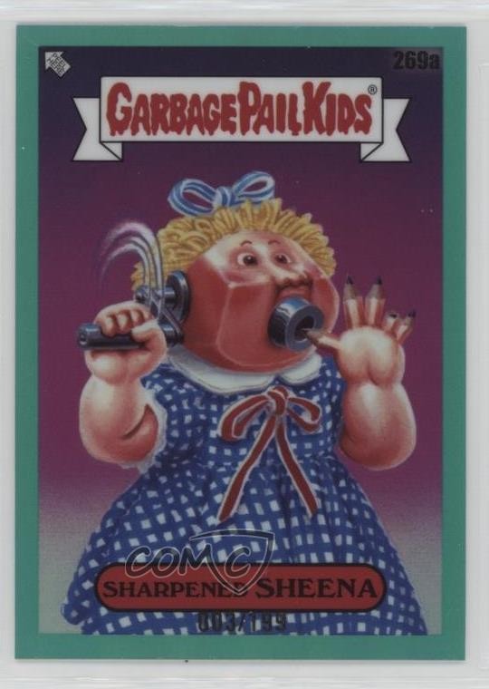 2024 Chrome Garbage Pail Kids Series 7 Aqua Refractor 3/199 Sharpened SHEENA 4g8