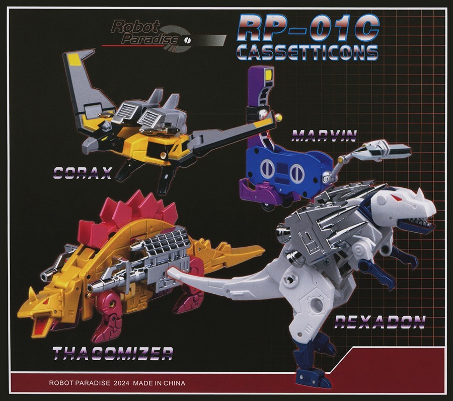 Robot Paradise Transformers RP-01C Cassetticons G1 MP Set di 4 Buzzsaw Venditore USA