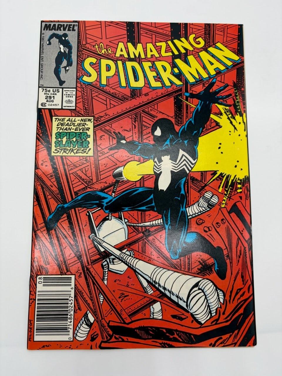 Amazing Spider-Man #291 Edicola 1987 Spider-Slayer Tuta Nera John Romita Jr