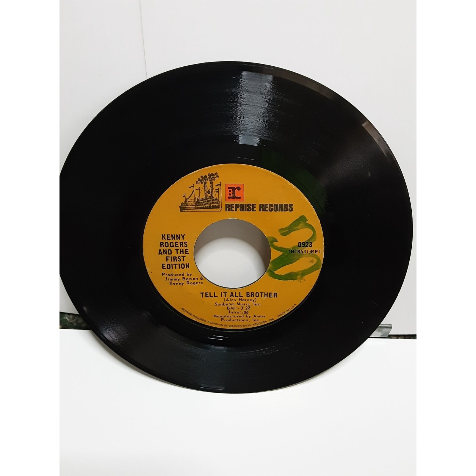 KENNY ROGERS AND FIRST EDITION Tell It All Brother 45 Record 1970
