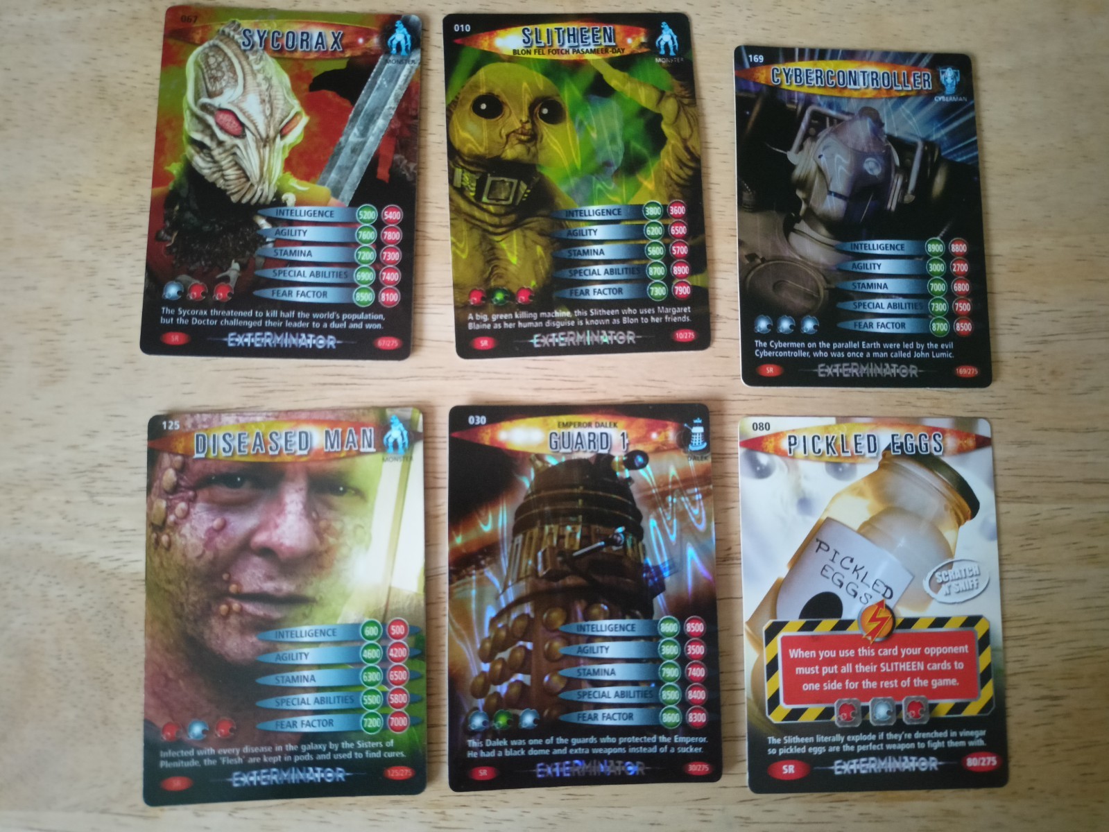 Doctor Who Battles in Time EXTERMINATOR 6 Super Rare Cards Bundle