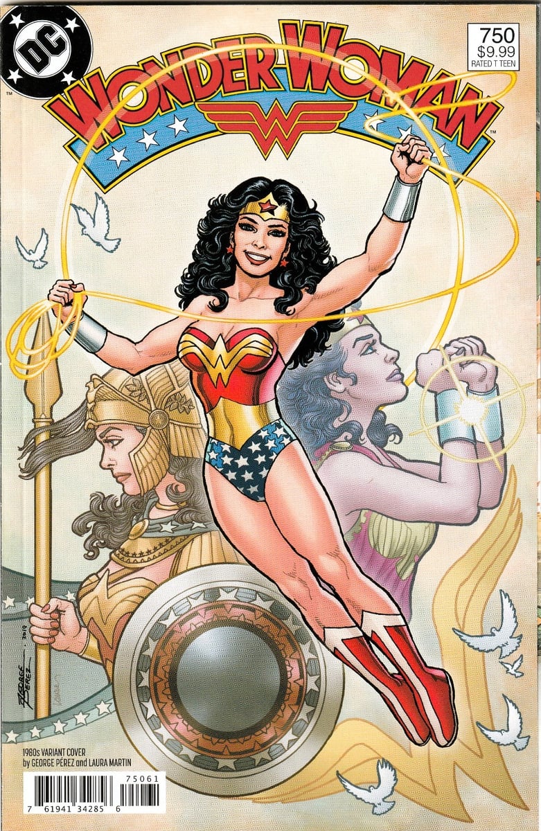 WONDER WOMAN #750 (2016) GEORGE PEREZ VARIANTE CARTONCINO RILEGATO QUADRATO ~ NON LETTO QUASI NUOVO