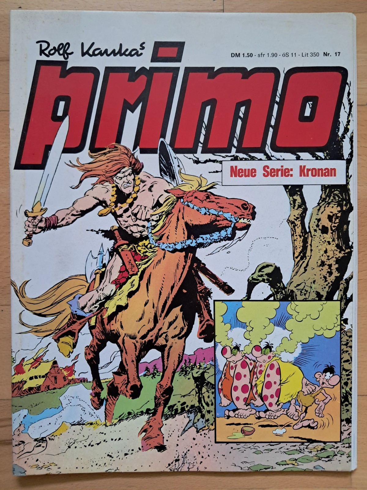 Primo n.17 del 1973 con Manos Kelly, Principe Cuore di Ferro, Misha, Kronan - Z1-2