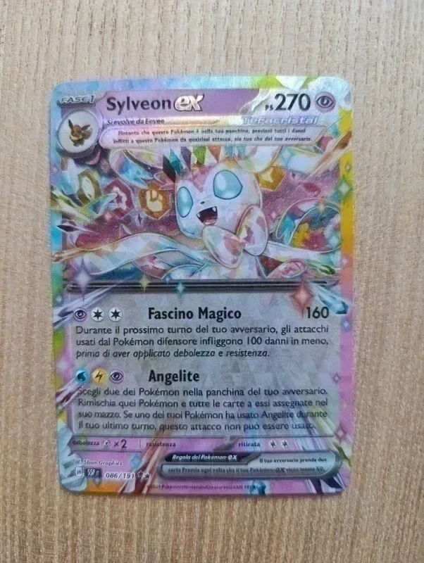 Sylveon ex 086/191 Scintille Folgoranti Holo Rara Doppia Italiano