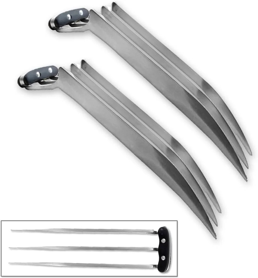 Set 2 artigli fantasy Wolverine 11" (acciaio)