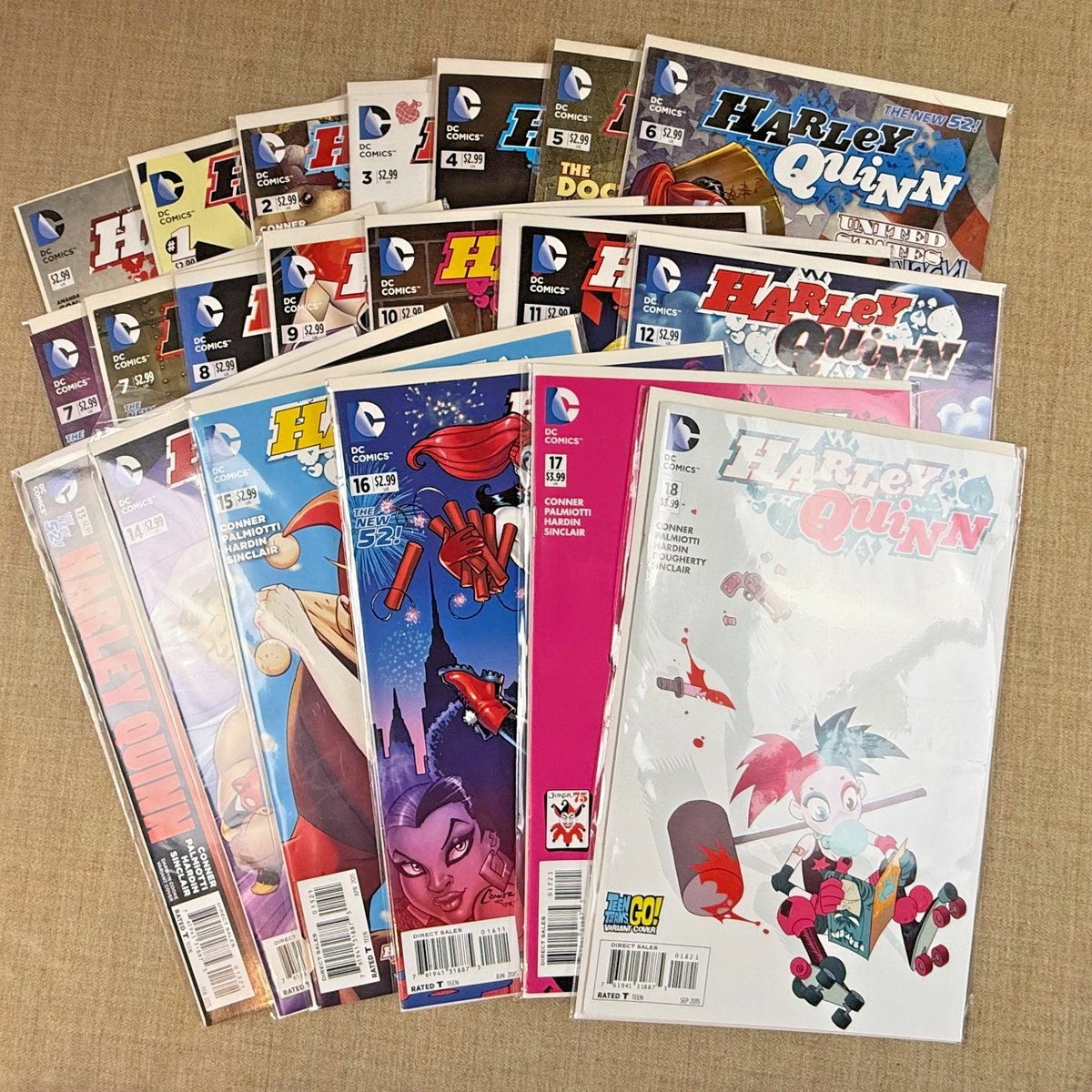Harley Quinn #0-18 Completo Run 20 Fumetti Nuovo 52 DC High-Grade #7 Variante Conner