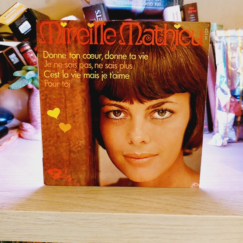 Mireille mathieu donne ton coeur , donne ta vie - 45 tours original FR 1970 " pop chanson "