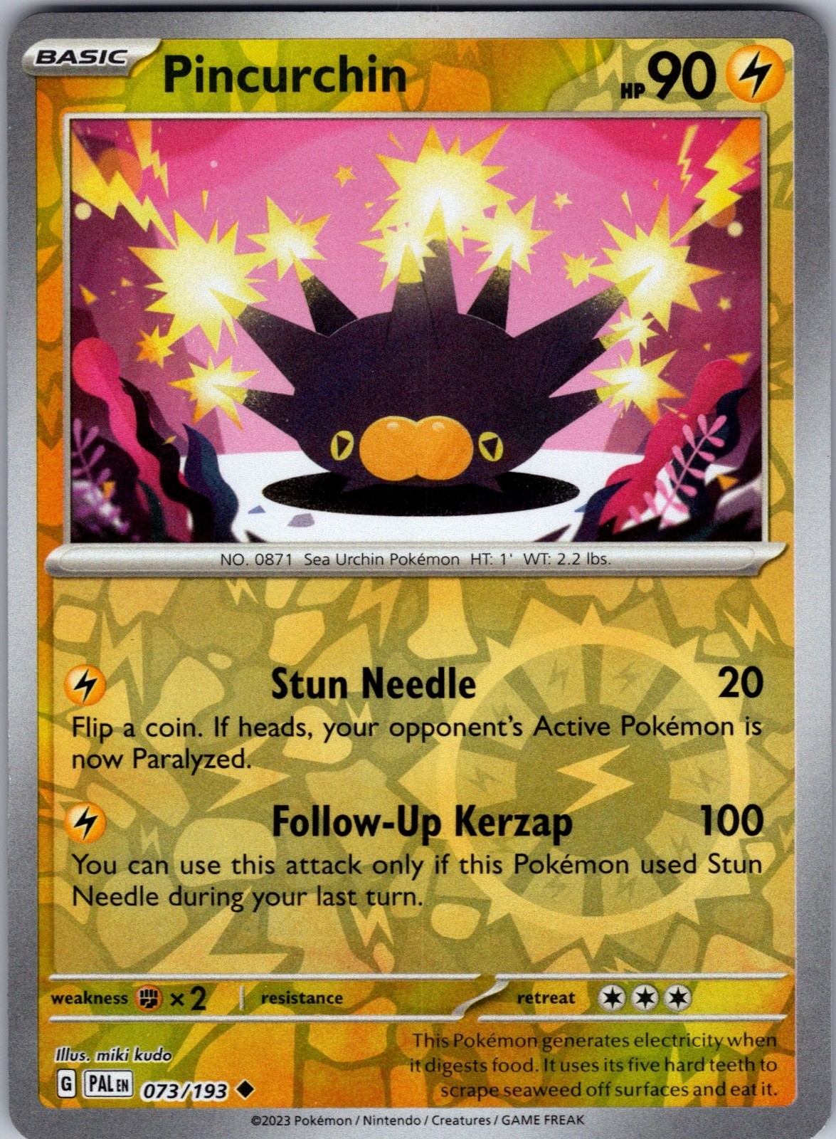 Pincurchin 073/193 Sv02: Paldea Evolved Reverse Holo