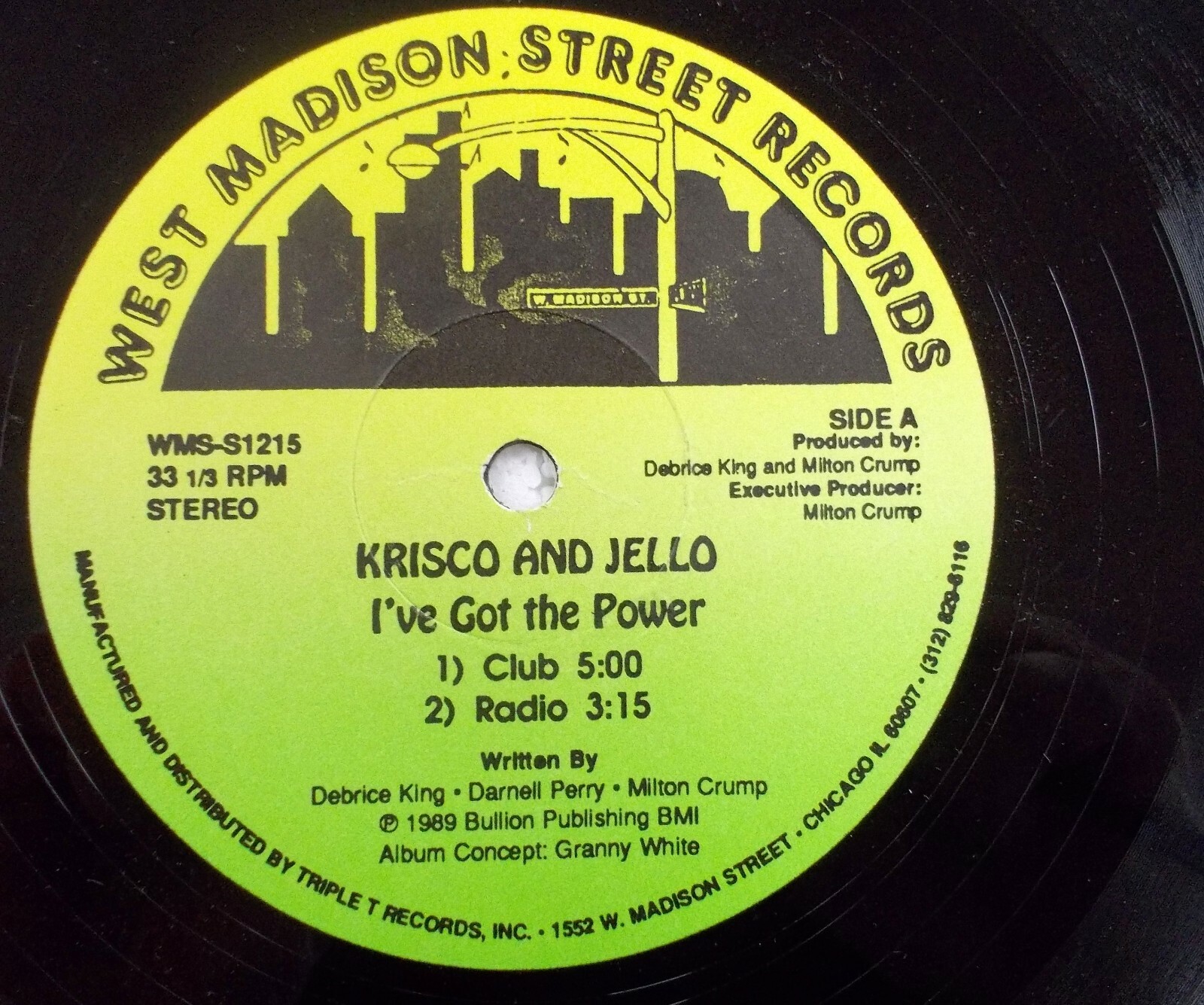 Krisco And JELLO 1989 I've Got The Power Maxi Single 12" 33 RPM NM SW46