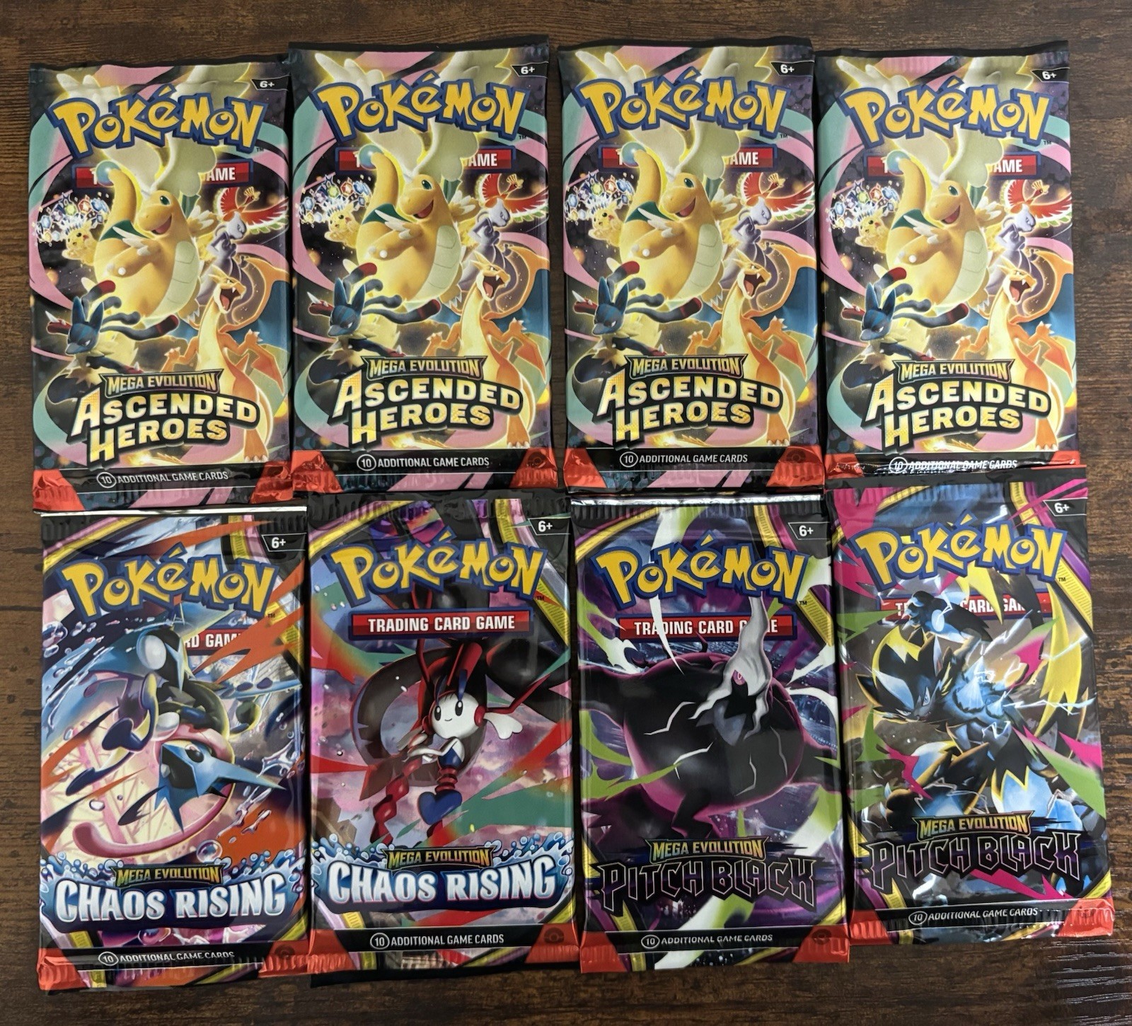 8x Pokemon TCG Booster Packs Inglese - Lotto Misto Nuovo/Sigillato