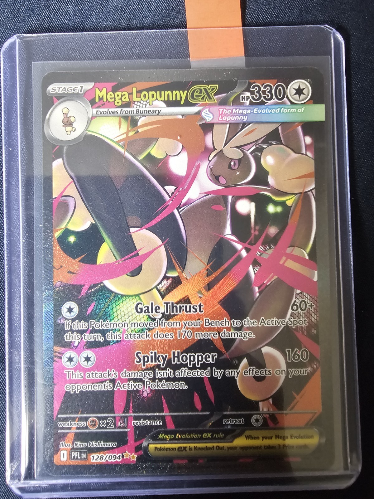 Mega Lopunny ex 128/094 Me02: Fiamme Fantastiche Holo Pokémon TCG - NM