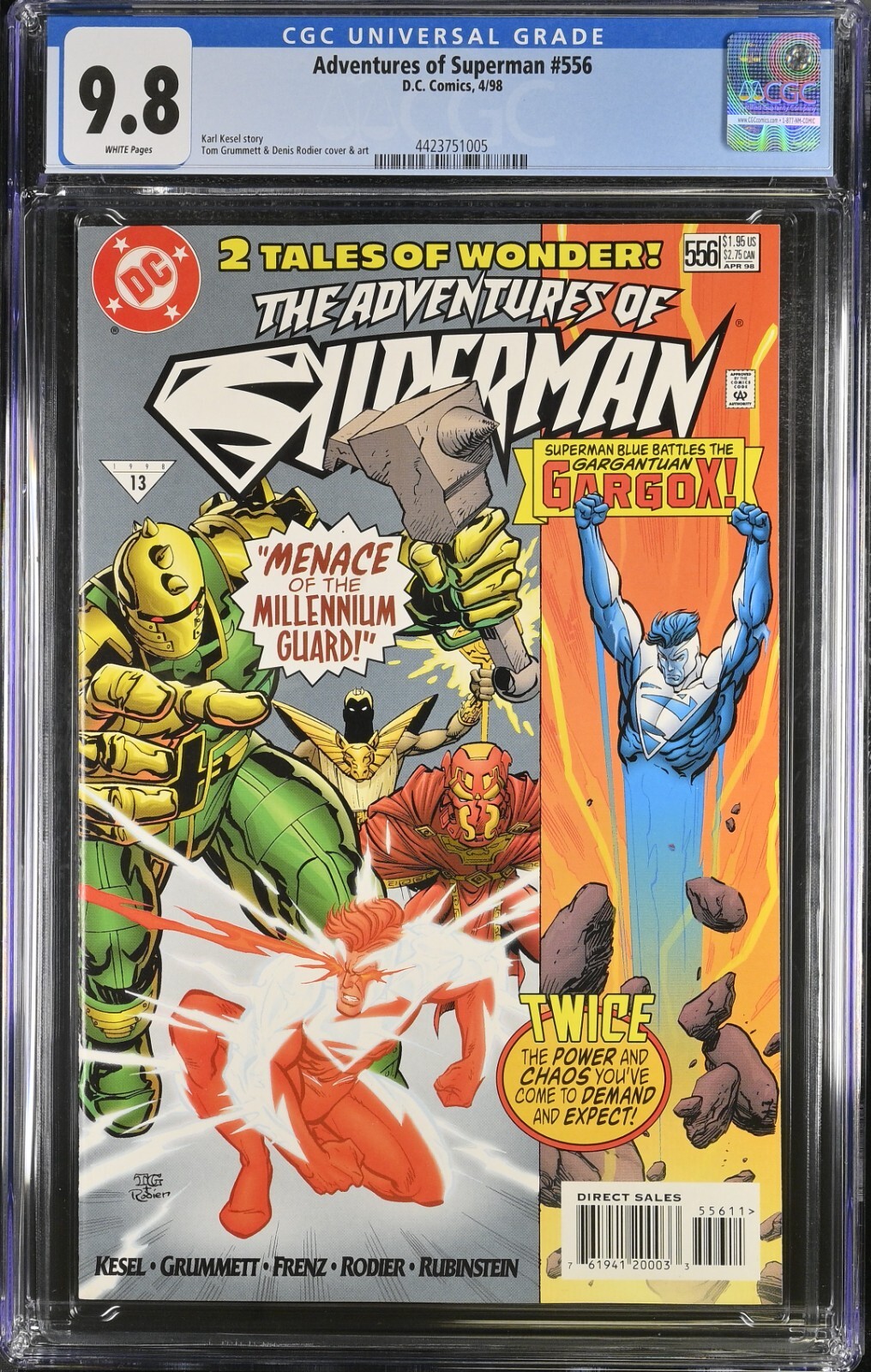 ADVENTURES OF SUPERMAN #556 [1998] - CGC 9.8 - WP - DC Comic - Rosso/Blu