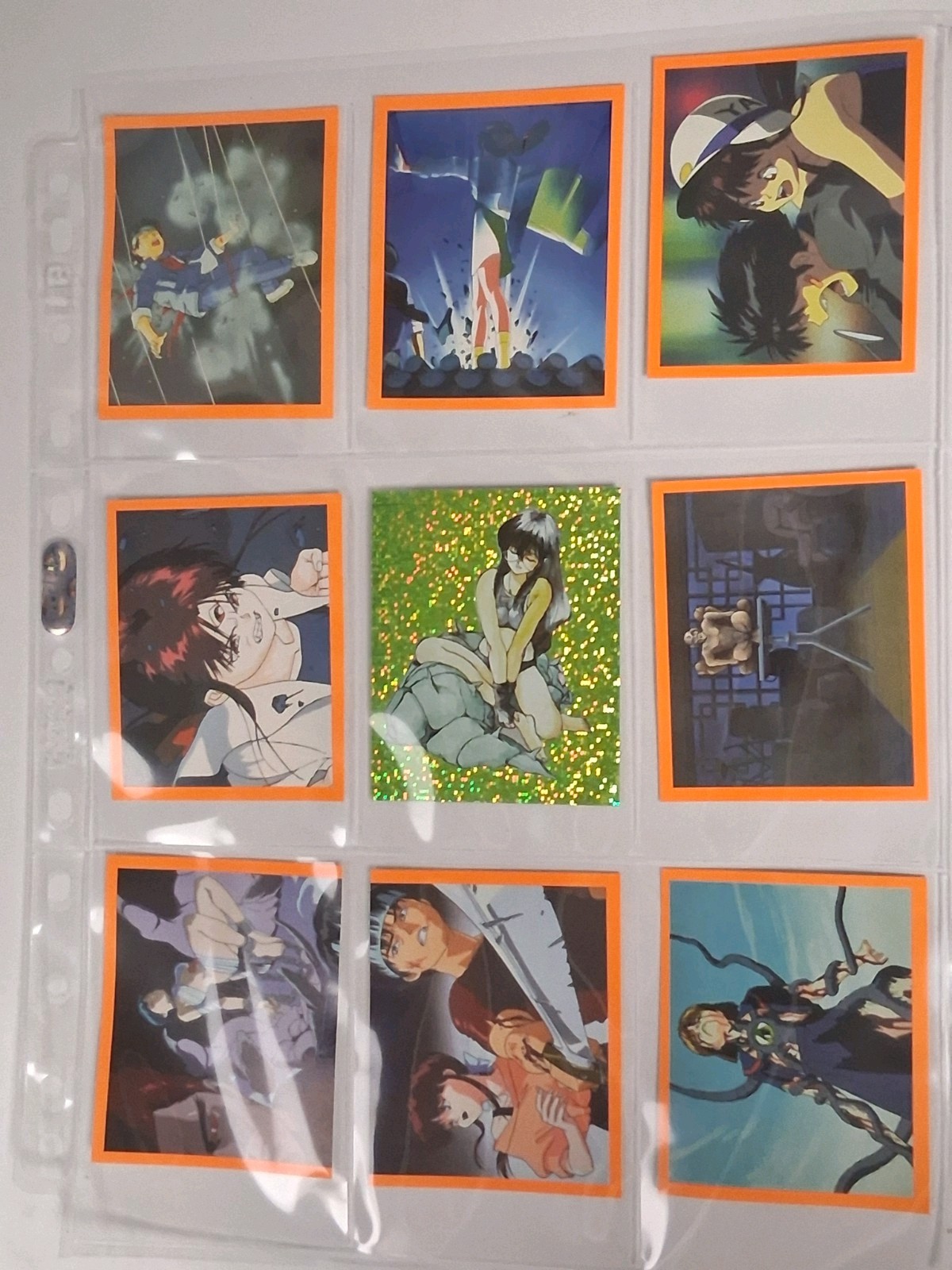  diorama stickers 3×3 eyes  Manga merlin lot 9 carte holographiques 1996.