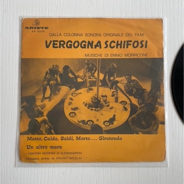 Ennio Morricone Vergogna Schifosi colonna sonora 45 giri 7" Ariete AR 8006