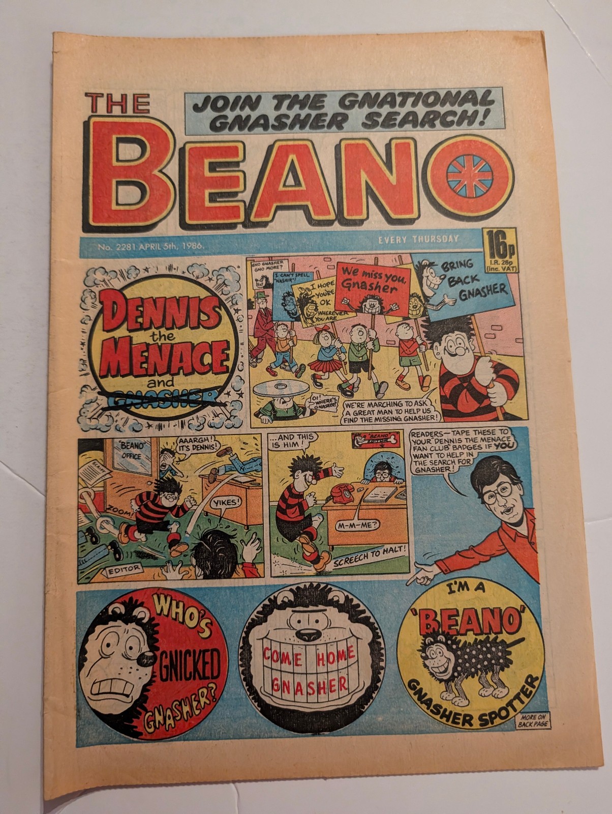 Beano Comic No 2281, April 5th 1986.