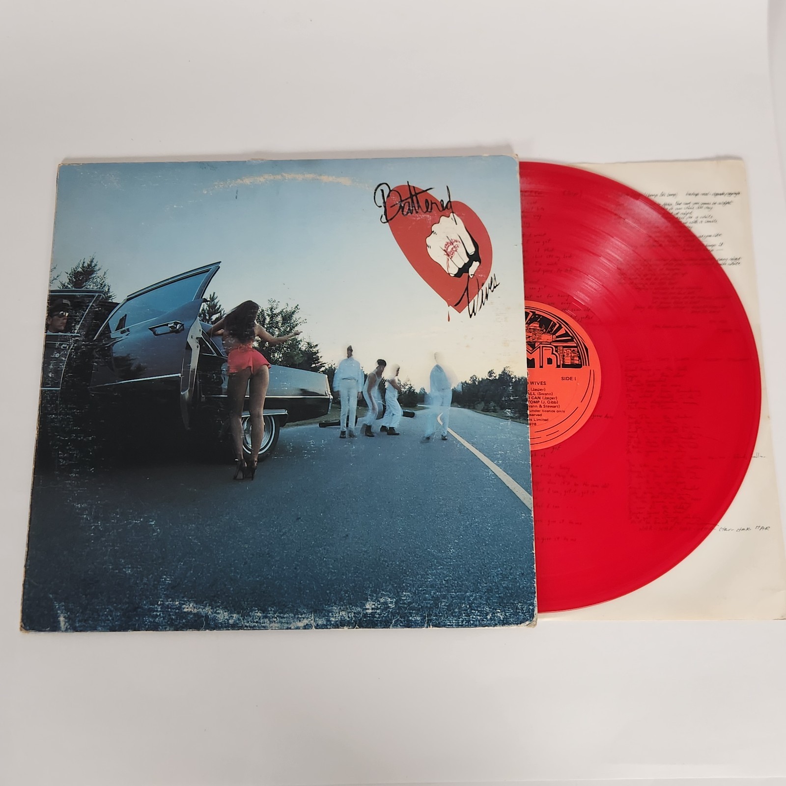 Battered Wives Self-Titled LP 1978 BOMB 7028 Made in Canada Red Vinyl Daredevil