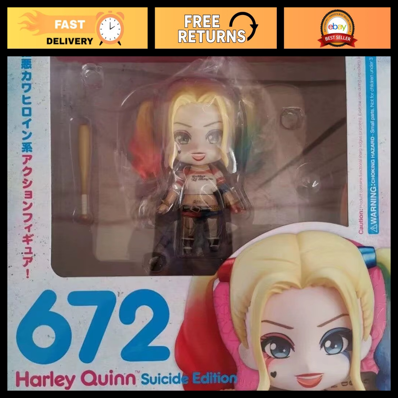 Harley Quinn Anime PVC Action Figure - 10cm, Movable Joints, Collectible Model