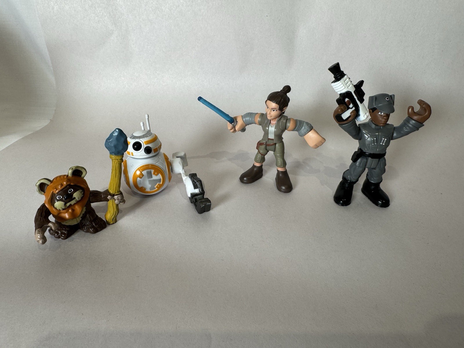 Playskool Star Wars Galactic Heroes Lot Rey BB-8 Ewok First Order Hasbro Loose