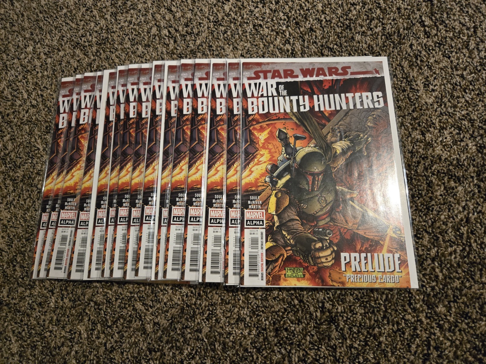STAR WARS GUERRA DEI CACCIATORI DI TAGLIE PRELUDIO ALPHA (X15) 2021 MARVEL COMICS
