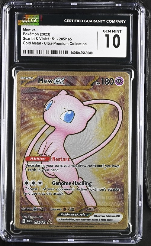 CGC 10 MEW EX 205 GOLD METAL ULTRA PREMIUM COLLECTION UPC POKEMON GEM MINT