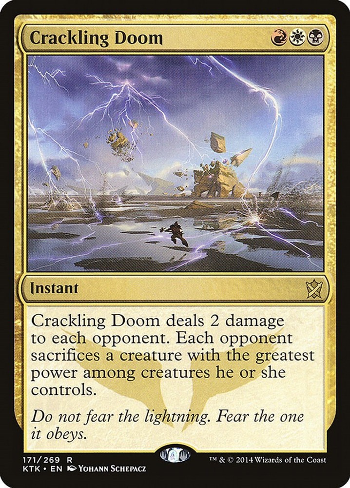 Crackling Doom Khans of Tarkir LP MTG 171