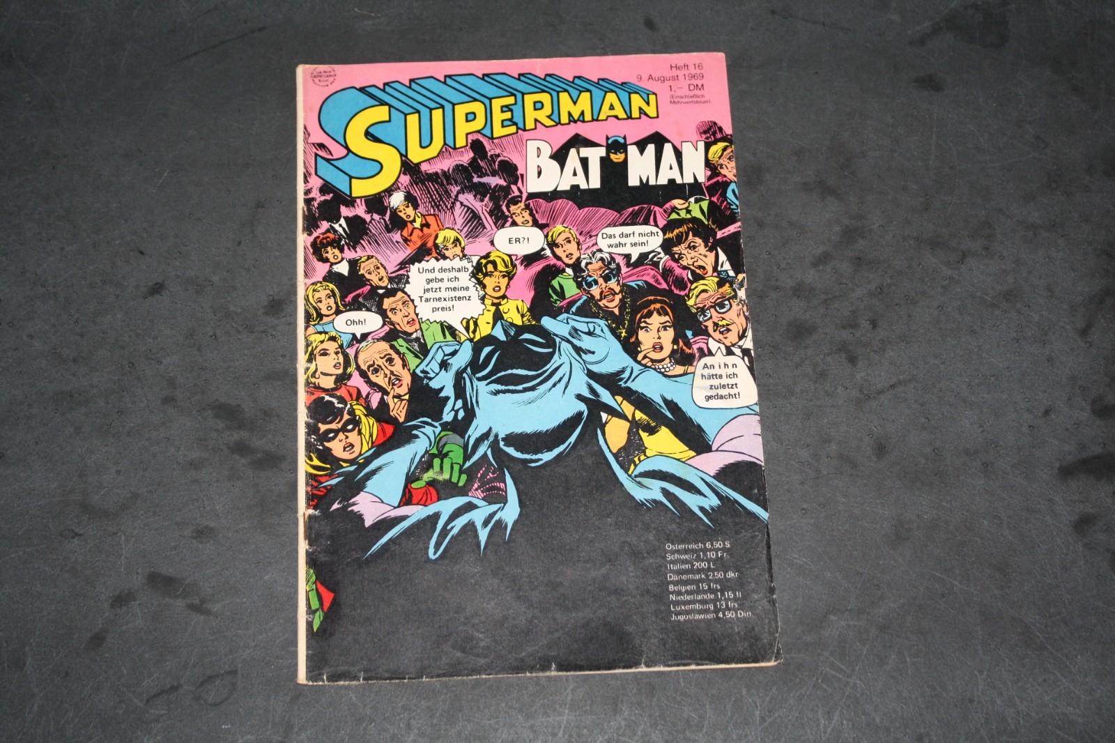 Superman e Batman #16 - Ehapa Editore IT 1969 (condizioni 2-3) OTTIMO