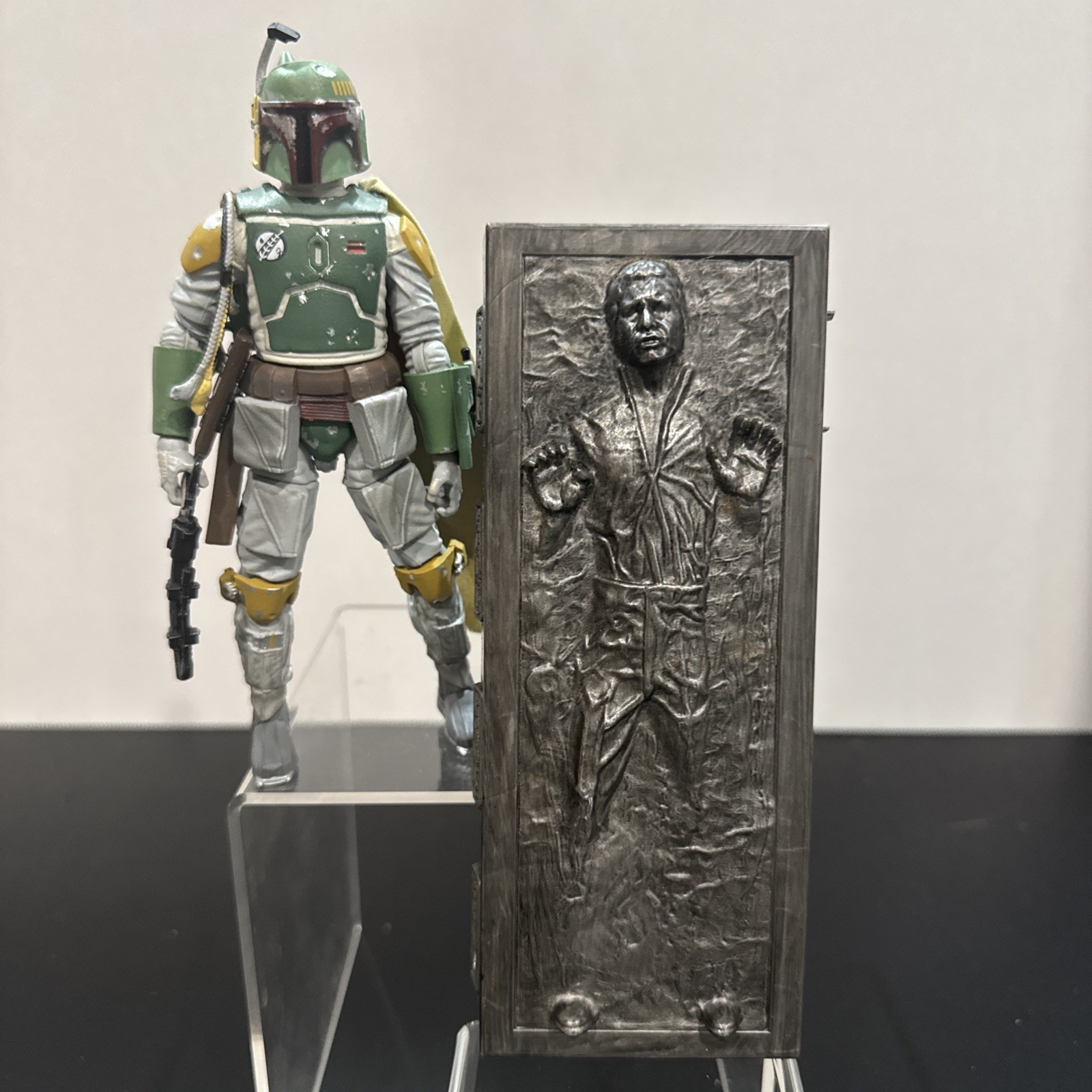 Star Wars Black Series SDCC esclusivo set Boba Fett e Han Solo carbonite