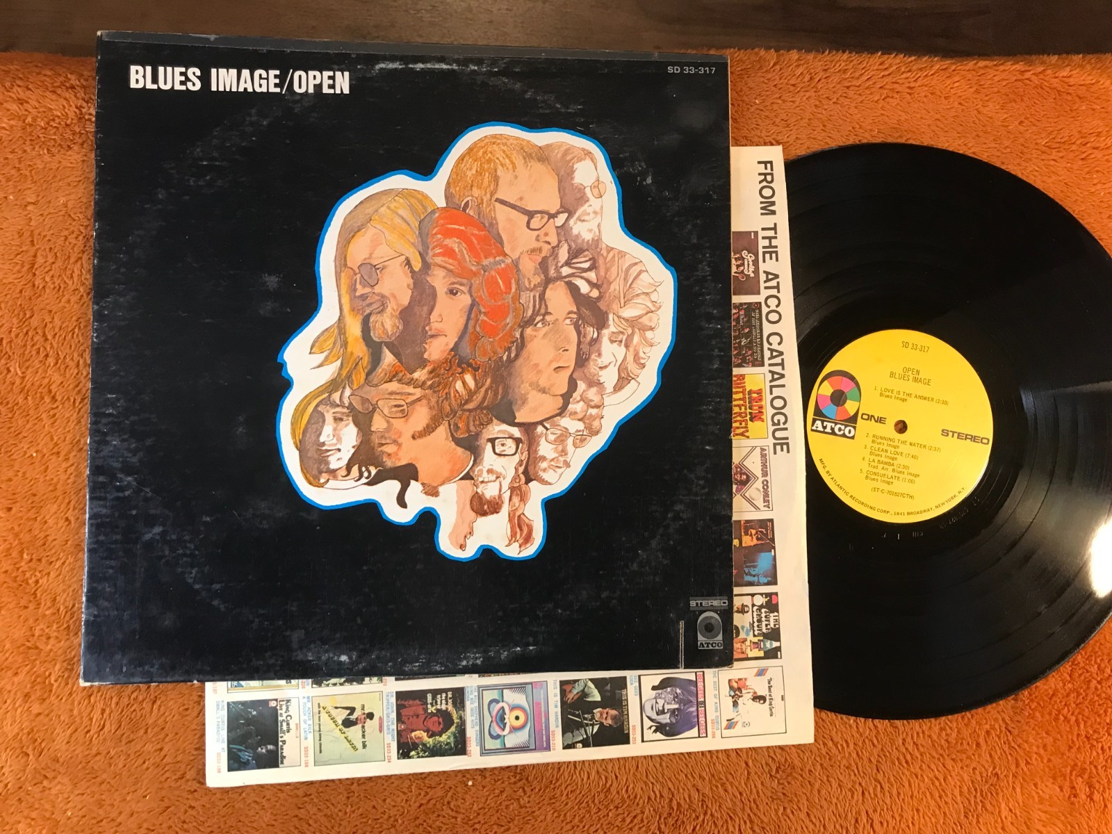 blues image / open lp sd 33-317 atco stereo blues original vinyl album w/inr '70