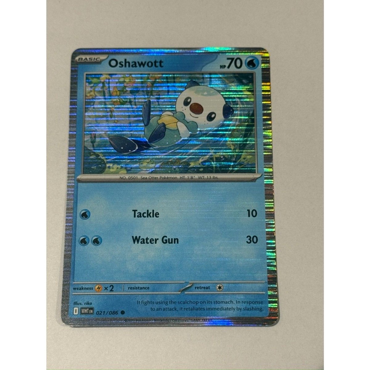 Pokemon TCG Oshawott 021/086 Unova Poster Collection Holo NM