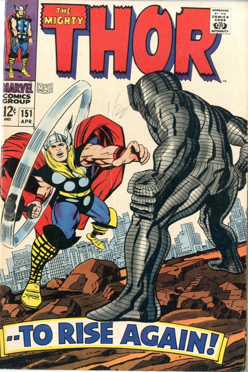 Thor # 151 MOLTO BUONO aprile 1968 Jack Kirby, Vince Colletta cvr & art
