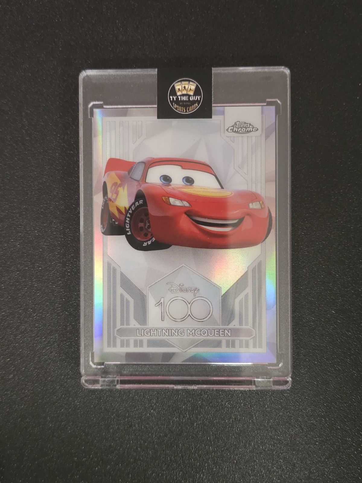 2023 Topps Chrome Disney 100 #95 Lightning McQueen Refractor