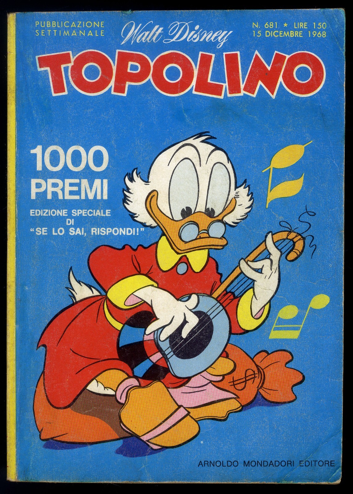 TOPOLINO N° 681 - 15 DICEMBRE 1968 - CON BOLLINI - CONDIZIONI  BUONO