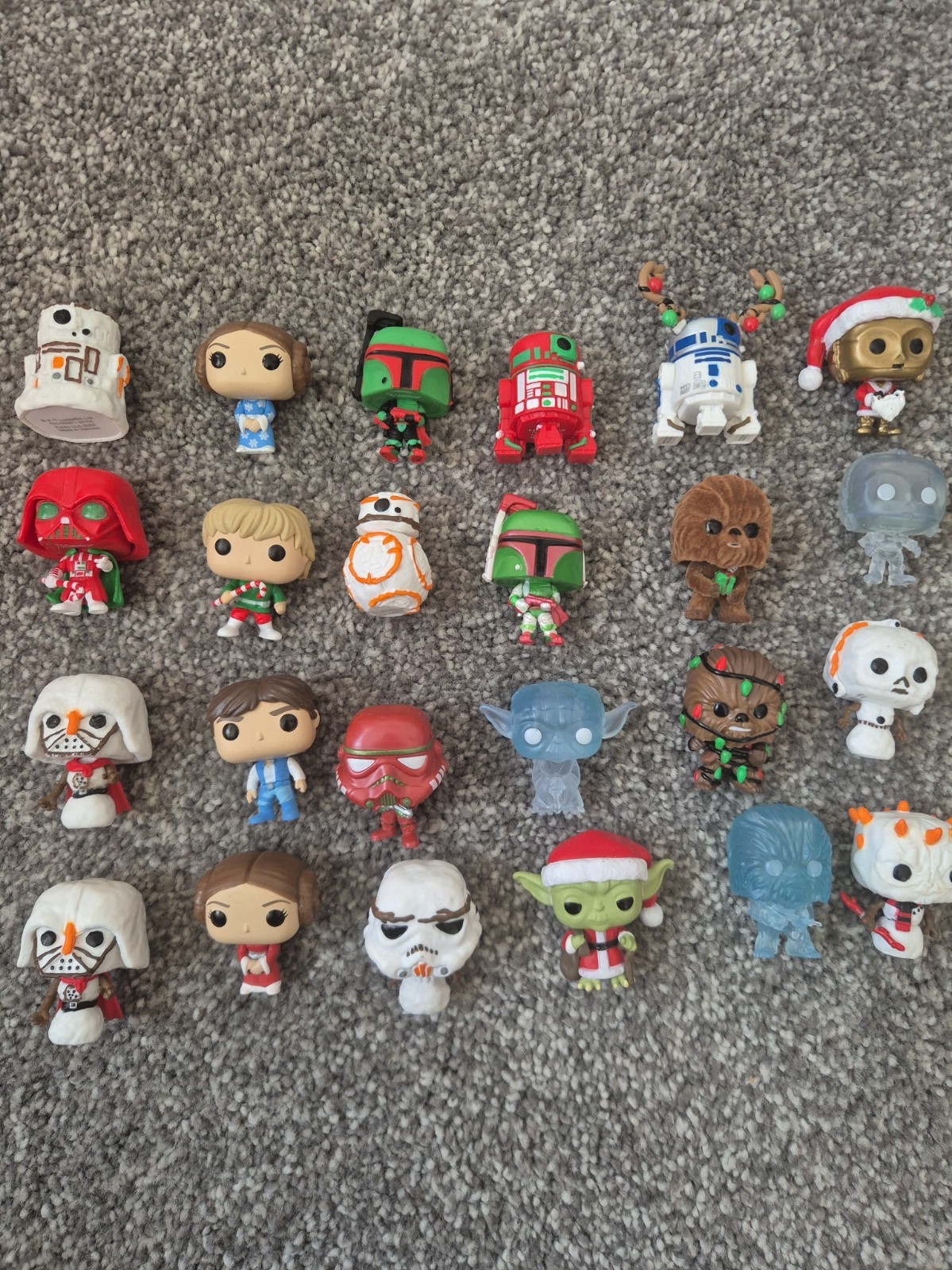 Mini Funko Pop Star Wars Christmas 24 Figures From Advent Calendar