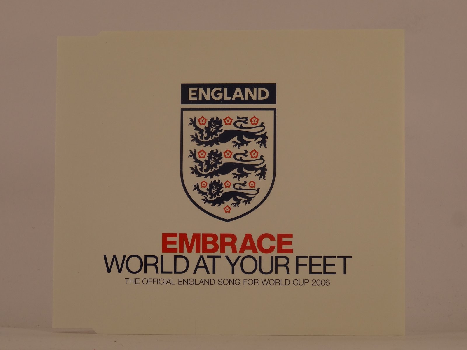 EMBRACE WORLD AT YOUR FEET (H1) 1 Track Promo CD Single including Picture Sleeve